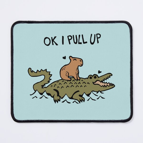 Item preview, OK I Pull Up Capybara and Crocodile Love designed and sold by Graograman.