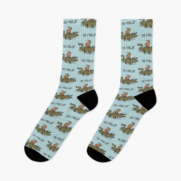 Item preview, OK I Pull Up Capybara and Crocodile Love designed and sold by Graograman.