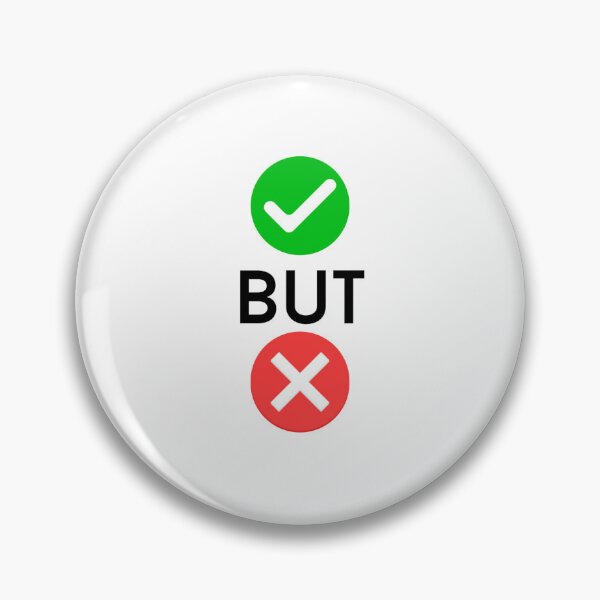 Item preview, yes but no text graphic v3 white background designed and sold by fishpressink.