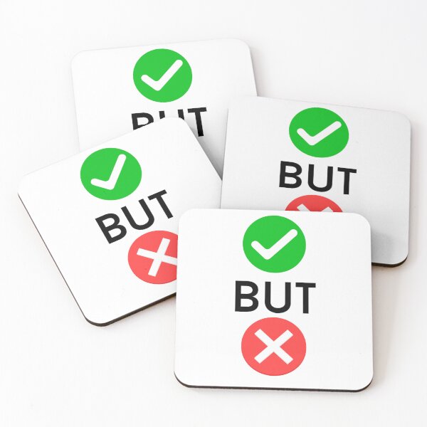 Item preview, yes but no text graphic v3 white background designed and sold by fishpressink.