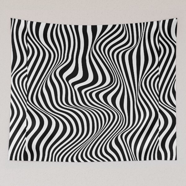 Item preview, Wavy Abstract Modern - Minimal, Elegant, Simple ( Black & White ) Design designed and sold by FenMou.