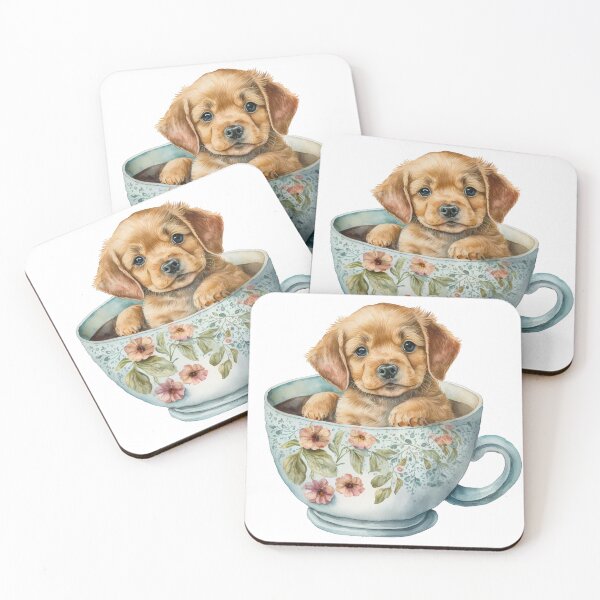 Artikelvorschau, Labrador-Welpe in der Blumentee-Schale entworfen und verkauft von ImaginePrintsHQ.
