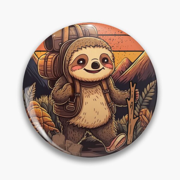 Item preview, Sloth Hiking Team Retro Sunset Funny Hiking Gifts Vintage Mountain Camping Lover Tees designed and sold by Sasikharn.