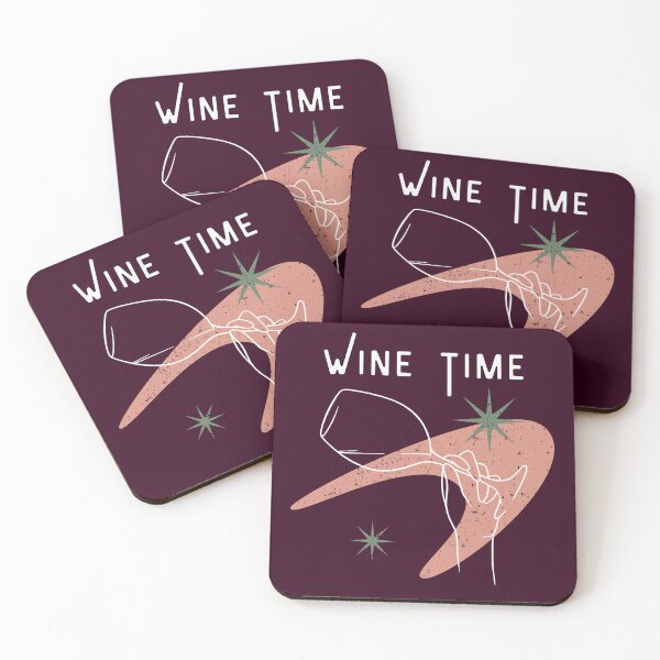 Item preview, Wine time vintage distressed retro custom tshirt and apparel design designed and sold by EmpiredesignCA.