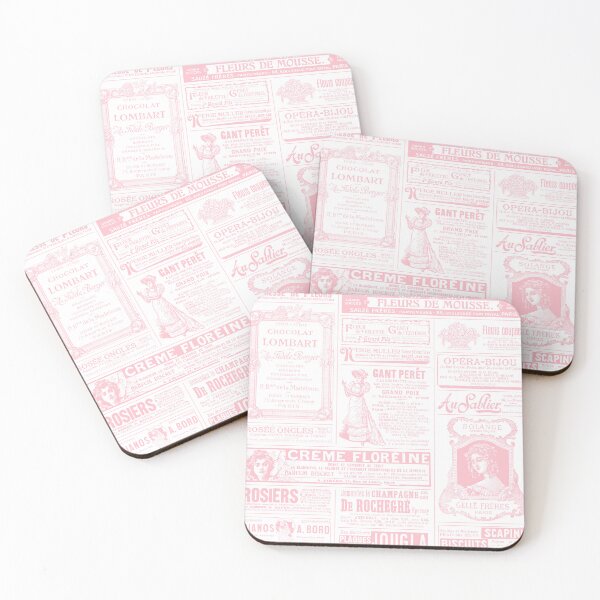 Item preview, victorian newspaper antique french pink  designed and sold by Gossip Rag.