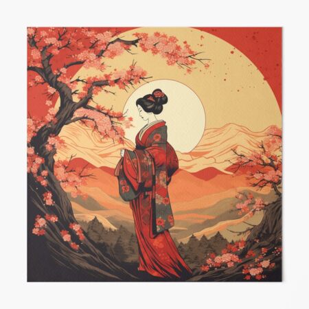 Elegant Geisha Art - Japanese Culture and Tradition Inspired