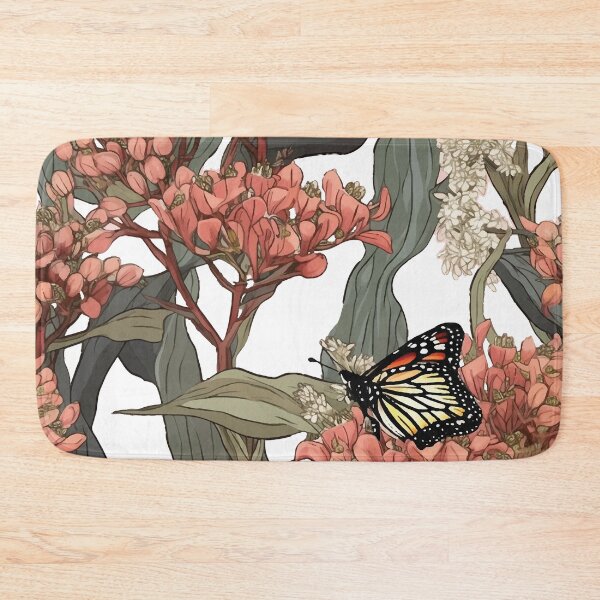 Item preview, Vintage Botanical Illustration of Milkweed Plants and Flowers with Monarch Butterfly designed and sold by crickmonster.