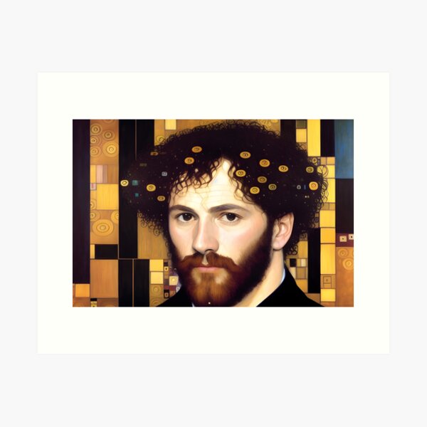 Item preview, Gustav Klimt Self Portrait I In his Own Style designed and sold by daido-ai.