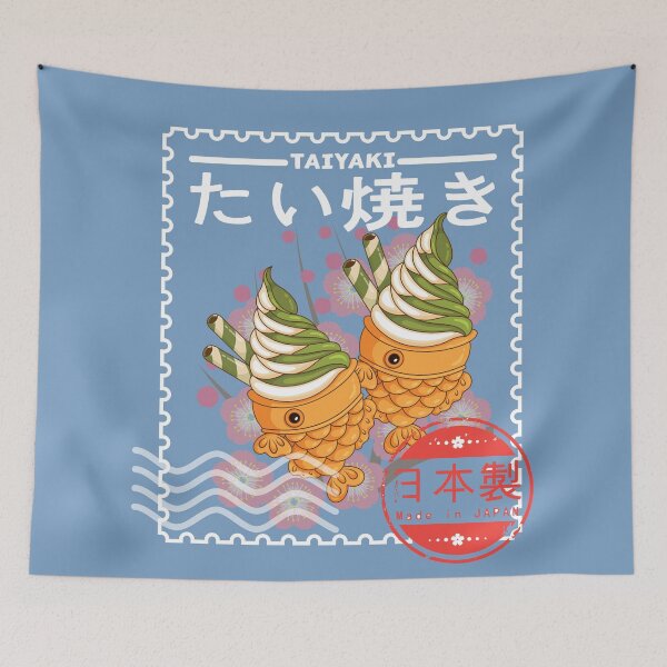 Item preview, kawaii taiyaki cute japanese vintage stamp designed and sold by samah82.
