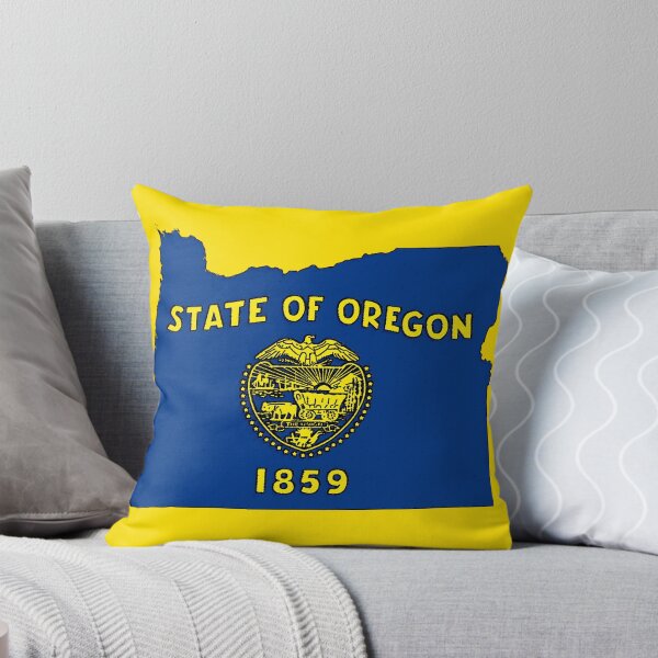 Item preview, Oregon Map with Oregon State Flag designed and sold by Havocgirl.