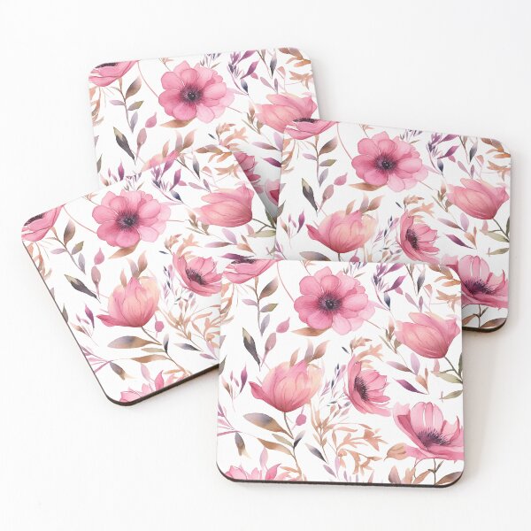 Item preview, Pink Watercolor Flowers Seamless Pattern designed and sold by seamlessStuff.