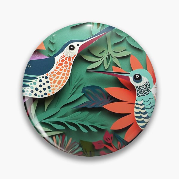 Artikelvorschau, Scherenschnitt Kolibris entworfen und verkauft von HEADRUSHLONDON.
