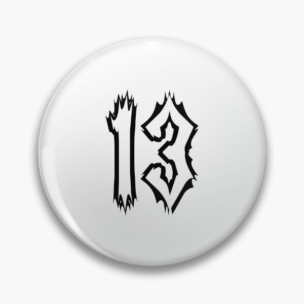 Item preview, Black and White Lucky 13 designed and sold by BikersIslandTM.