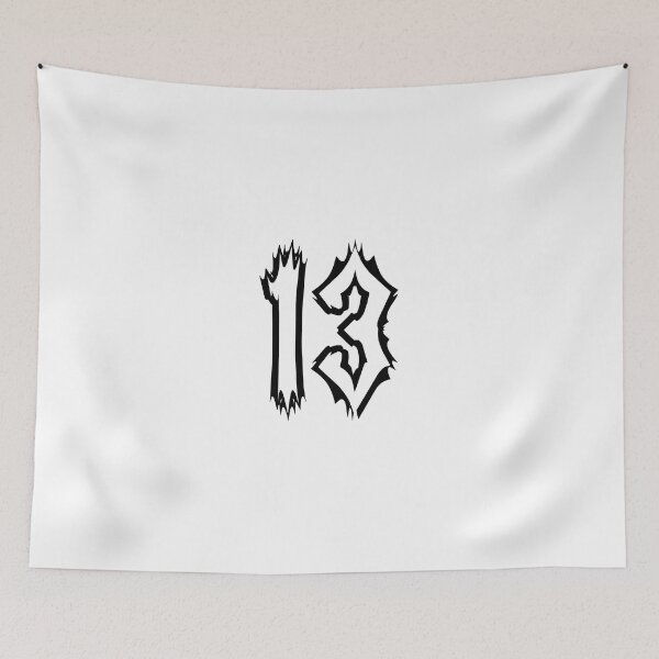 Item preview, Black and White Lucky 13 designed and sold by BikersIslandTM.