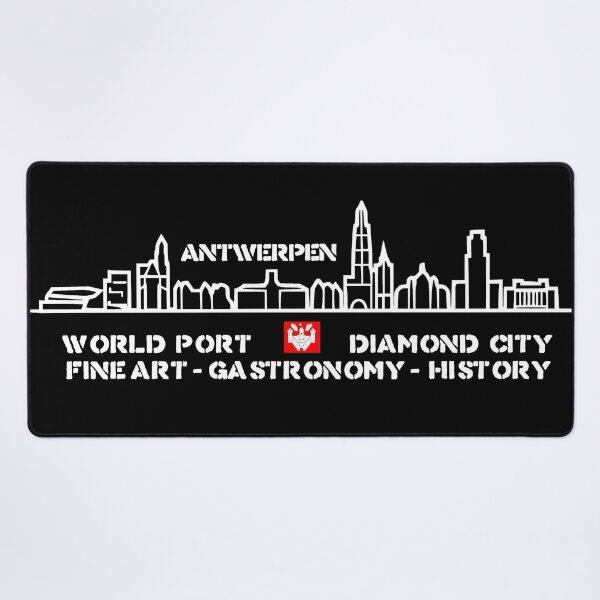 Item preview, City of Antwerp, Belgium, minimalist skyline designed and sold by RickTellon.
