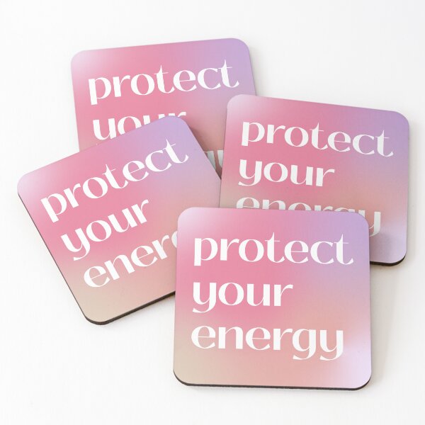 Item preview, Protect your energy quote aura sticker designed and sold by Chapters & Charms.