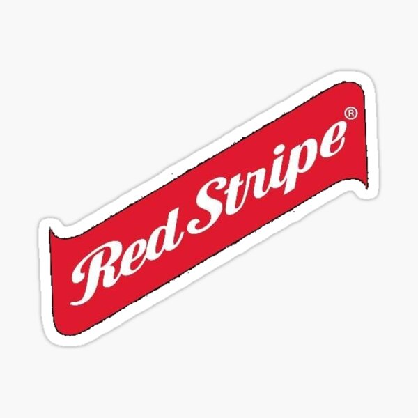 Red Stripe Sticker