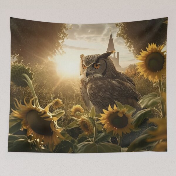 Item preview, Flaco in the setting sun designed and sold by FlacoTheOwl.