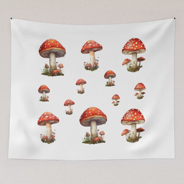 Item preview, Mushroom Mania Sticker Pack: A Collection of Amanita Muscaria Cutouts to Inspire Your Creativity designed and sold by EmeraldeaArt.