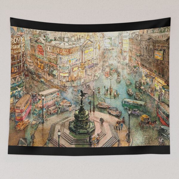 Item preview, Vintage Piccadilly Circus 1938 designed and sold by w-world-life-co.