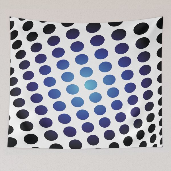 Item preview, Black and Blue Dots Abstract Art designed and sold by Bruce ALMIGHTY Baker.