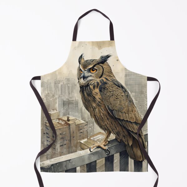 Item preview, Flaco perched on balcony designed and sold by FlacoTheOwl.