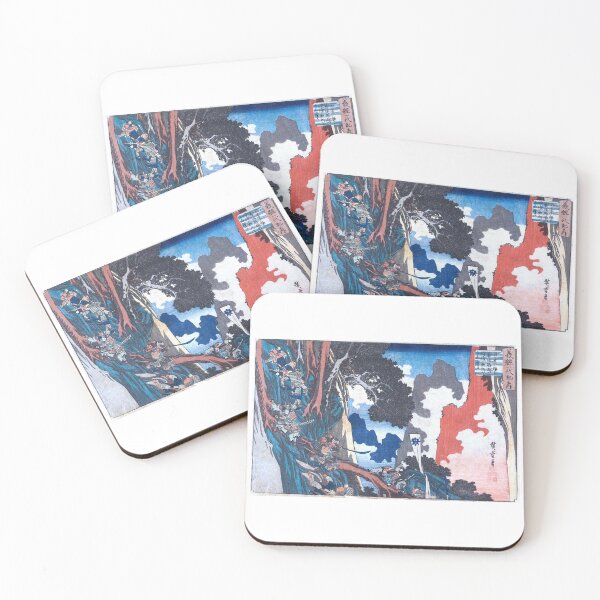 Item preview, Utagawa Hiroshige   Yoshitsune Taking Bypass and Climbing Up the Rough Part of Hiyodori Pass. designed and sold by TeeARTHY.