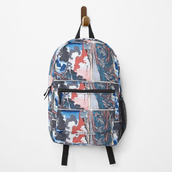 Item preview, Utagawa Hiroshige Yoshitsune Taking Bypass and Climbing Up the Rough Part of Hiyodori Pass. designed and sold by TeeARTHY.