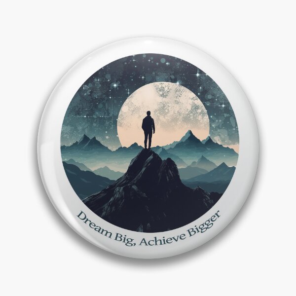 Item preview, Dream big, achieve bigger - inspirational quote print designed and sold by ManuelAndreas.
