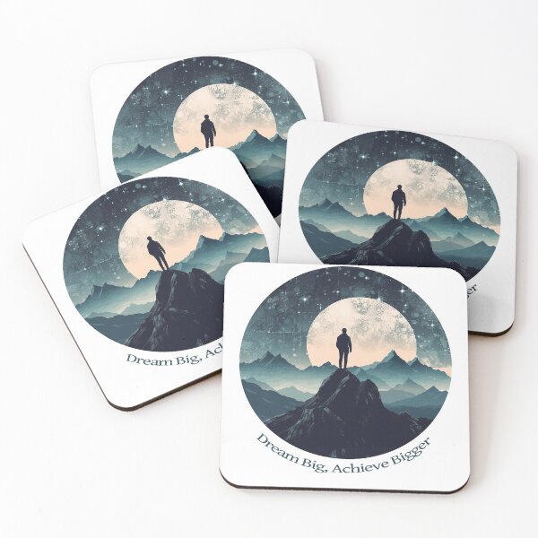 Item preview, Dream big, achieve bigger - inspirational quote print designed and sold by ManuelAndreas.