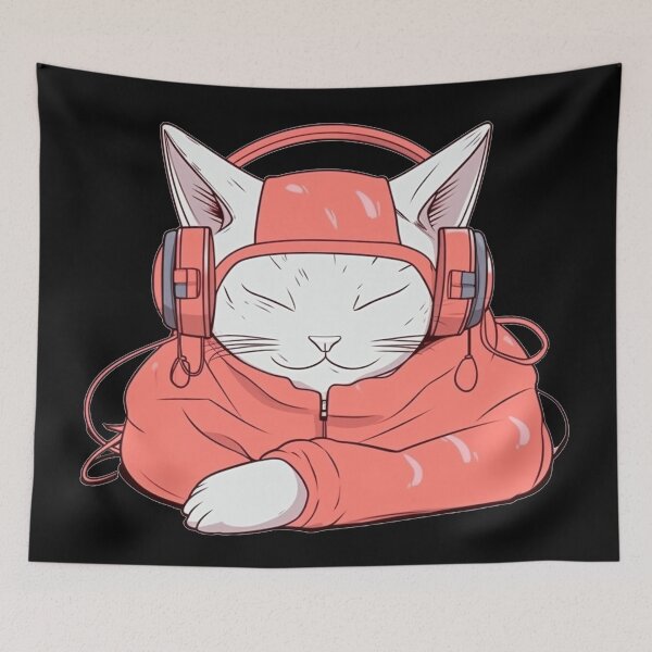 Item preview, Cat sleeping in helmet down jacket designed and sold by Oonyme.