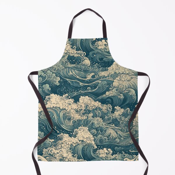 Item preview, Cresting Blue Waves Seamless Pattern designed and sold by seamlessStuff.