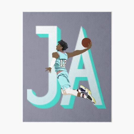 Ja Morant 12 Art Board Print for Sale by GOAT Basketball