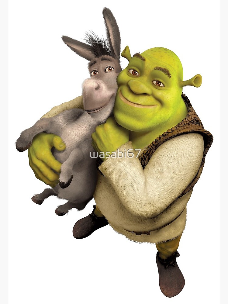 Shrek Und Esel Grusskarte Von Wasabi67 Redbubble