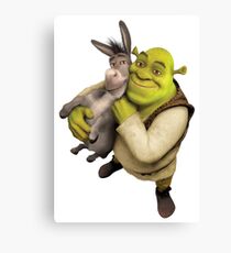 Shrek and Donkey Canvas Print