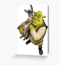 Shrek and Donkey Greeting Card