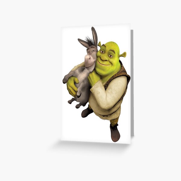 Shrek and Donkey Greeting Card