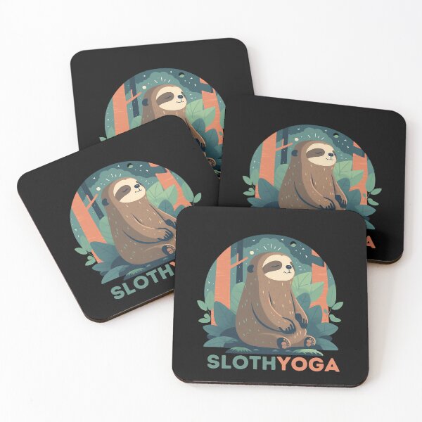 Item preview, Yoga Graphics Collection Cute Sloth designed and sold by PlayfulPrint.