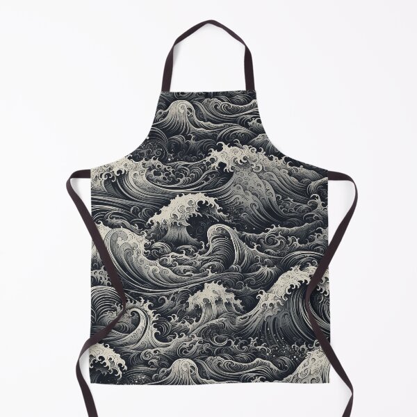 Item preview, Cresting Black Waves Seamless Pattern designed and sold by seamlessStuff.