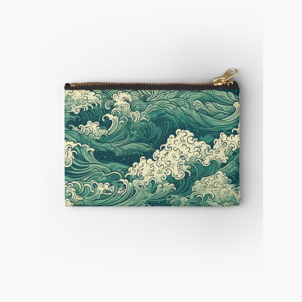 Item preview, Cresting Green Waves Seamless Pattern designed and sold by seamlessStuff.