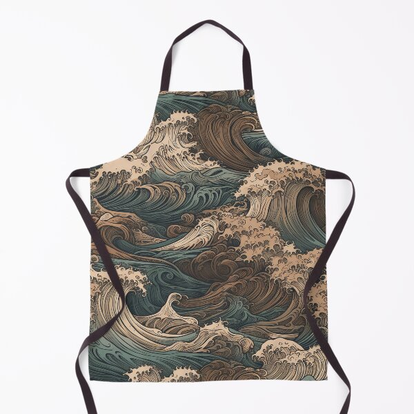 Item preview, Cresting Blue and Brown Waves Seamless Pattern designed and sold by seamlessStuff.