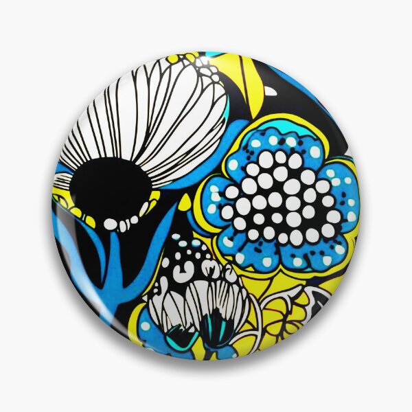 Item preview, Colorful floral pattern wallpaper fabric ornament Spring Cheerful designed and sold by goldufeenstaub.