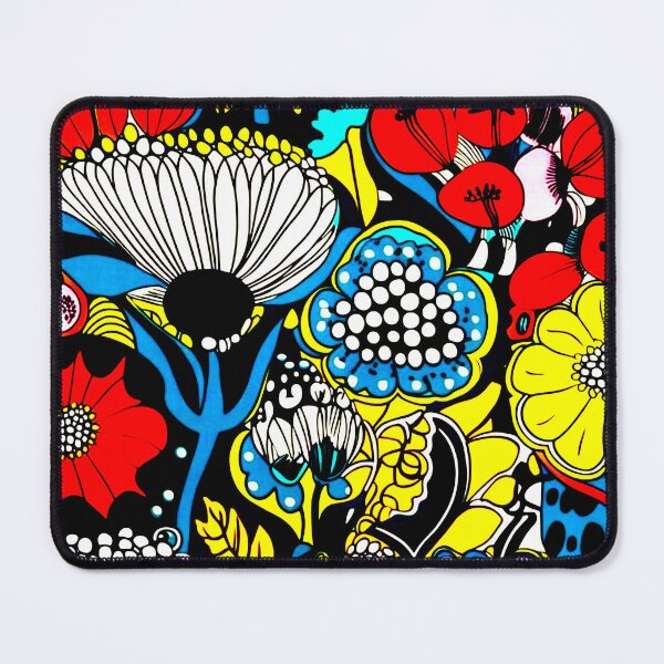 Item preview, Colorful floral pattern wallpaper fabric ornament Spring Cheerful designed and sold by goldufeenstaub.