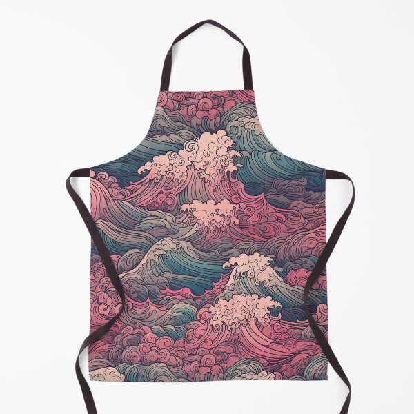 Item preview, Cresting Blue and Pink Waves Seamless Pattern designed and sold by seamlessStuff.