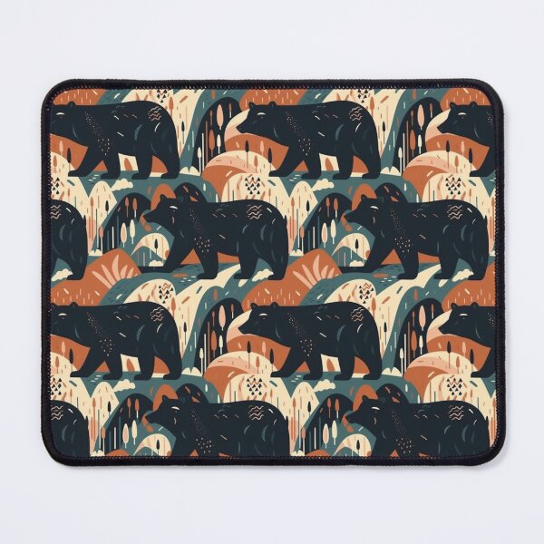 Item preview, Artsy Black Bear Pop Art Pattern designed and sold by OurWilds.