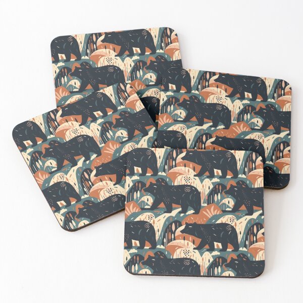Item preview, Artsy Black Bear Pop Art Pattern designed and sold by OurWilds.