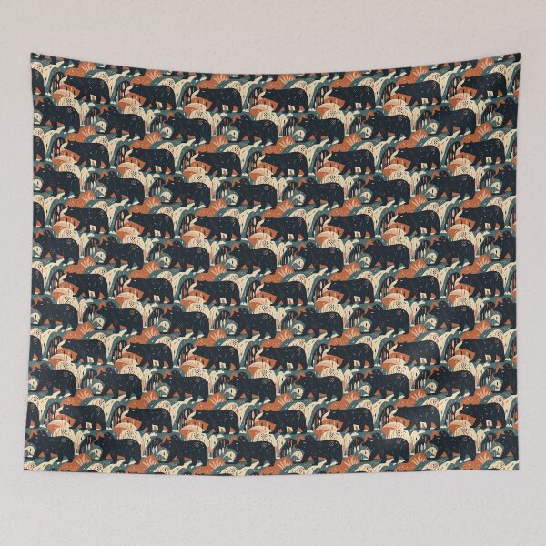 Item preview, Artsy Black Bear Pop Art Pattern designed and sold by OurWilds.