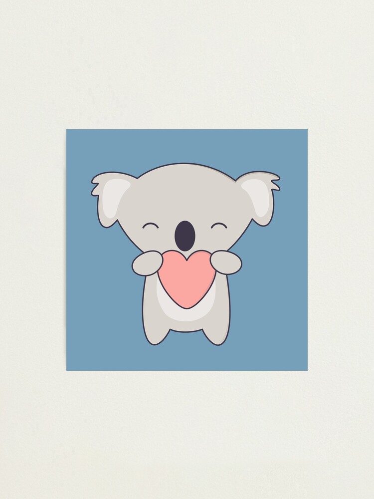 Kawaii Cute Panda Heart Art Print by Wordsberry