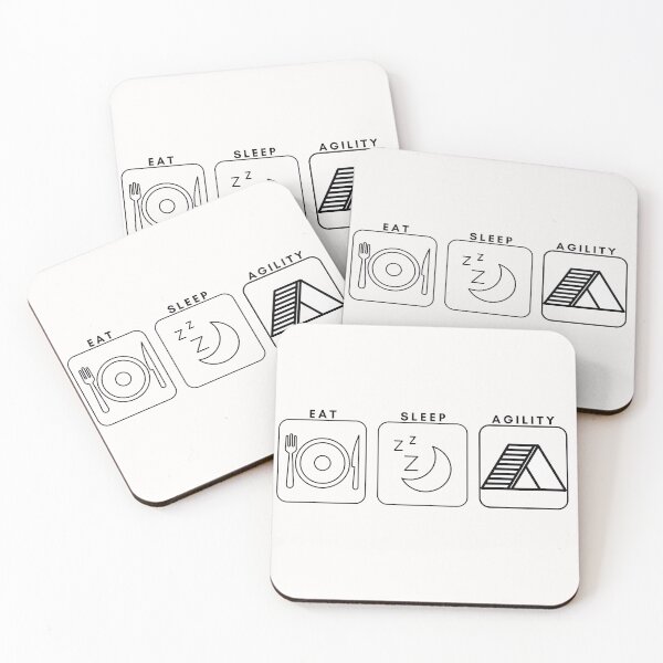 Item preview, Eat, Sleep, Agility (Black) designed and sold by frankandlucyco.