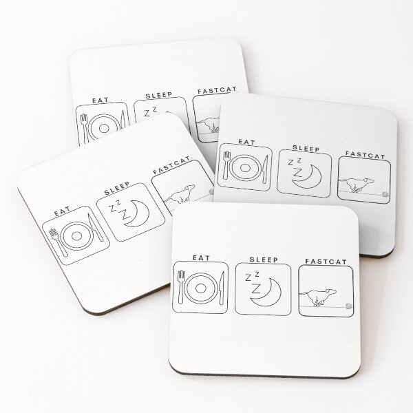 Item preview, Eat, Sleep, FastCAT (Black) designed and sold by frankandlucyco.